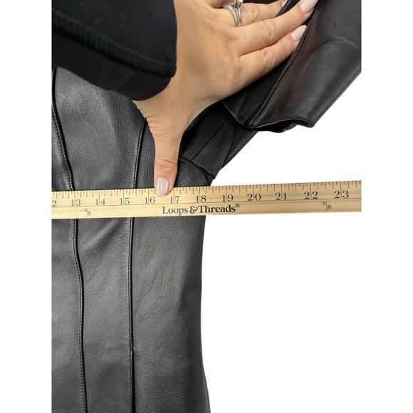 Worthington Genuine Lambskin Leather Jacket Sm Black Zip Front Y2K Gilmore Girls - Picture 7 of 8